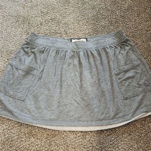 Abercrombie & Fitch Gray Skater Mini Skirt
